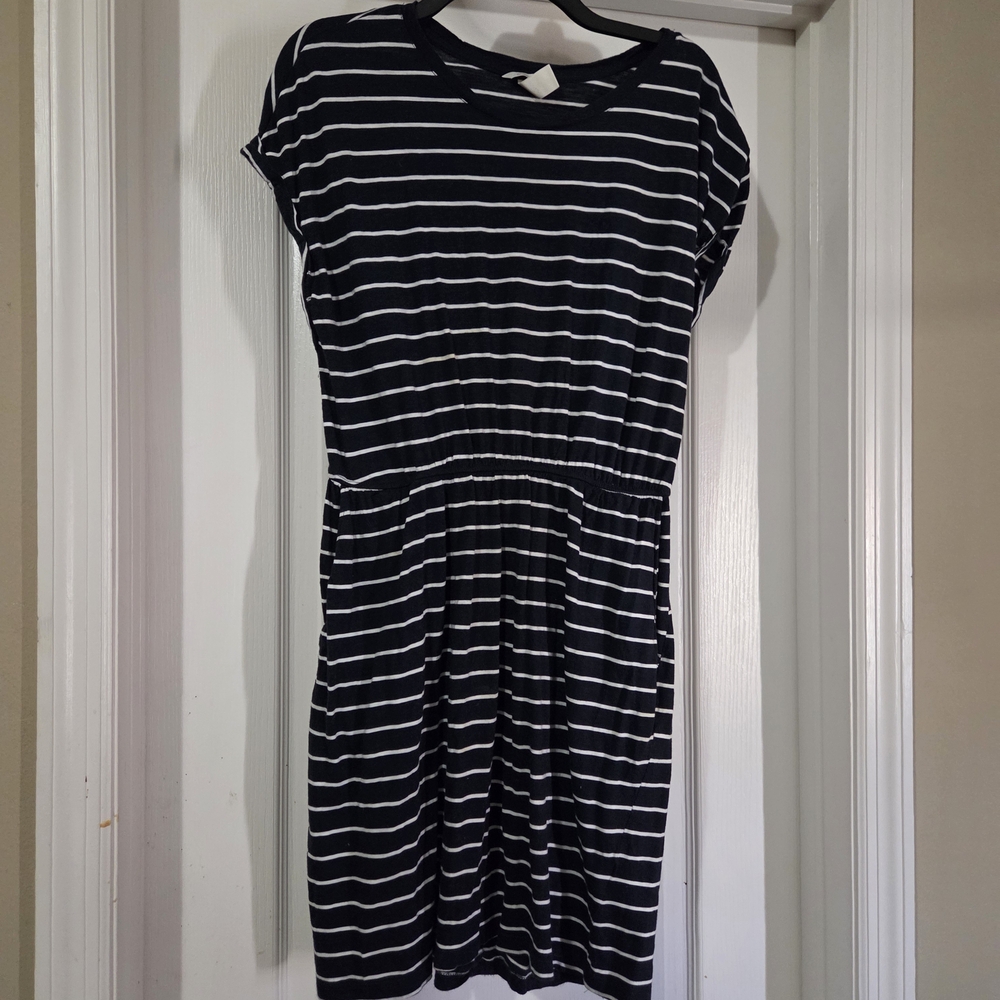 Black and White Striped Dress